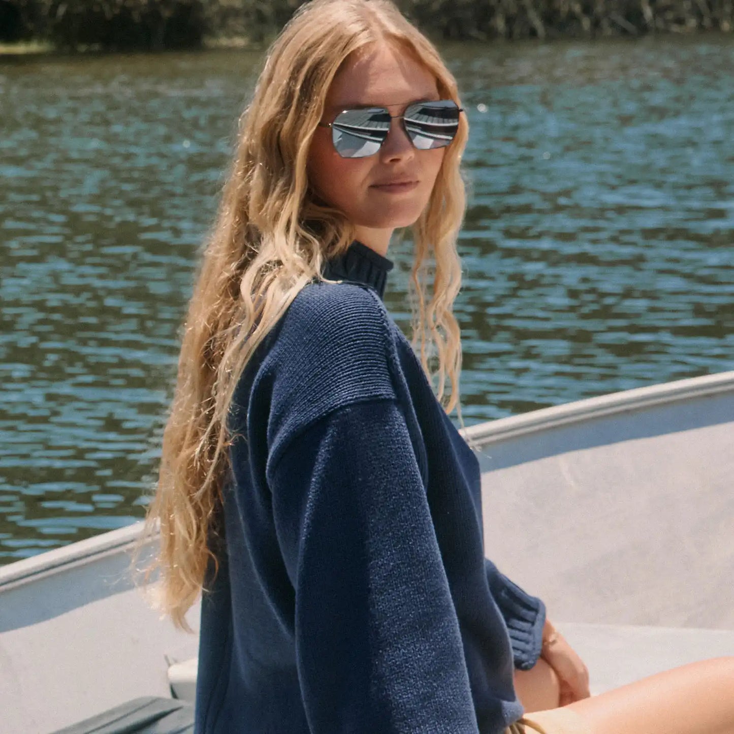 BERKELY - GUNMETAL + SLATE GRADIENT FLASH + POLARIZED SUNGLASSES