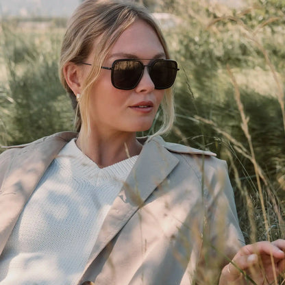 JORDAN - BLACK + GREY + POLARIZED SUNGLASSES