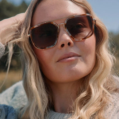 JORDAN - DOVE TORTOISE + BROWN GRADIENT + POLARIZED + SUNGLASSES