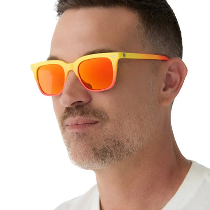HUMAN TORCH™ - RADIANT YELLOW TO ORANGE FLAME FADE + BLAZING RED ORANGE MIRROR + POLARIZED SUNGLASSES