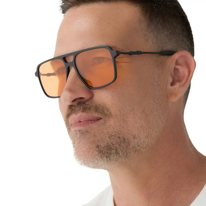 FENNEC SHAND™ - BLACK + ORANGE SUNGLASSES