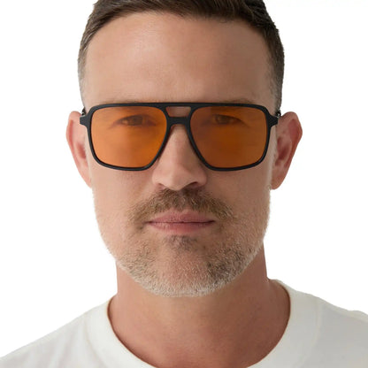 FENNEC SHAND™ - BLACK + ORANGE SUNGLASSES
