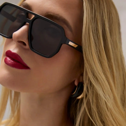 CAMERON - BLACK + GREY + POLARIZED SUNGLASSES