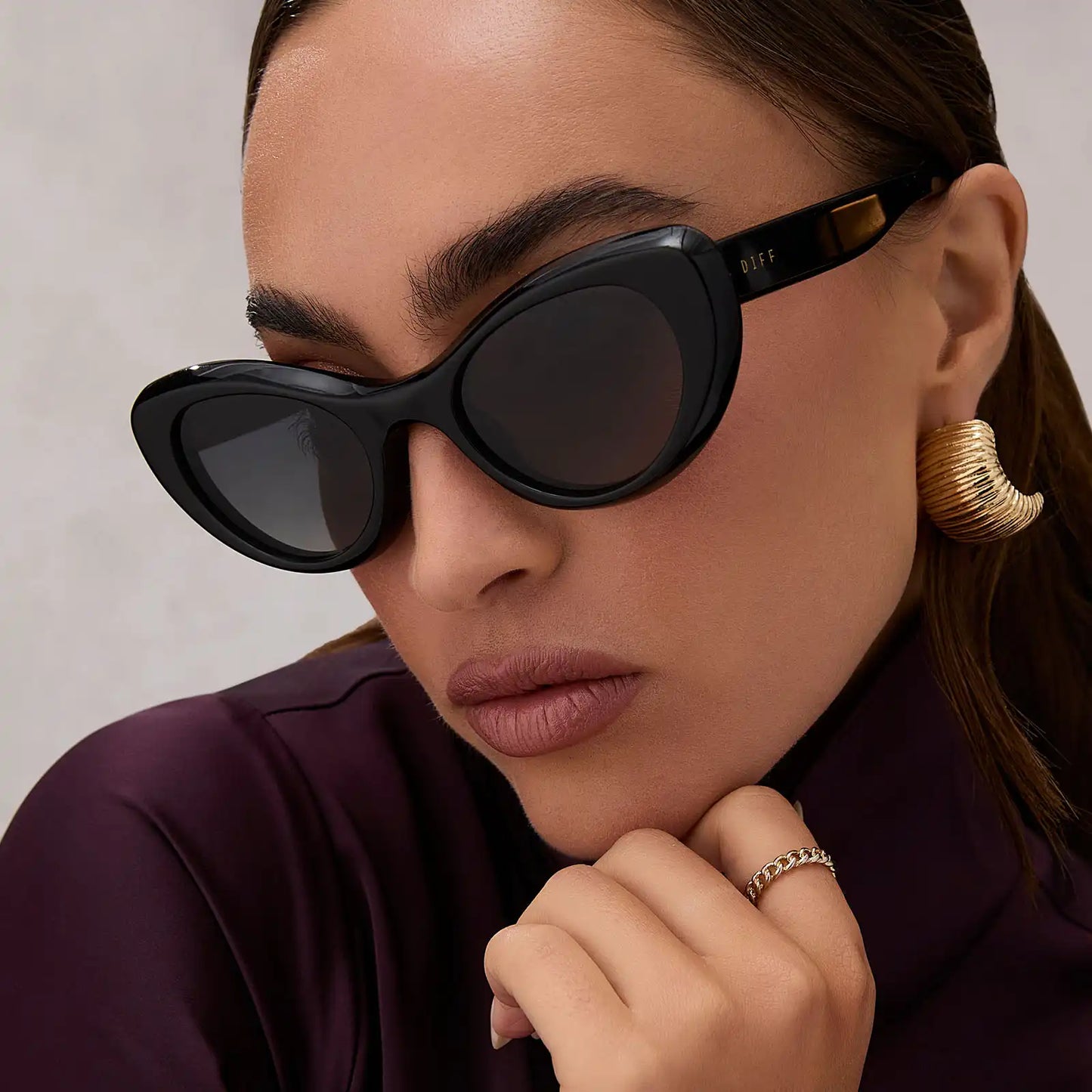 ZARIA - BLACK + GREY GRADIENT + POLARIZED SUNGLASSES