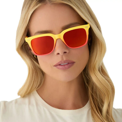 HUMAN TORCH™ - RADIANT YELLOW TO ORANGE FLAME FADE + BLAZING RED ORANGE MIRROR + POLARIZED SUNGLASSES