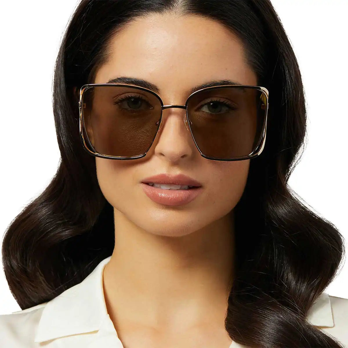 FRANCESCA - GOLD + CAFÉ OLE + GOLD FLASH POLARIZED SUNGLASSES