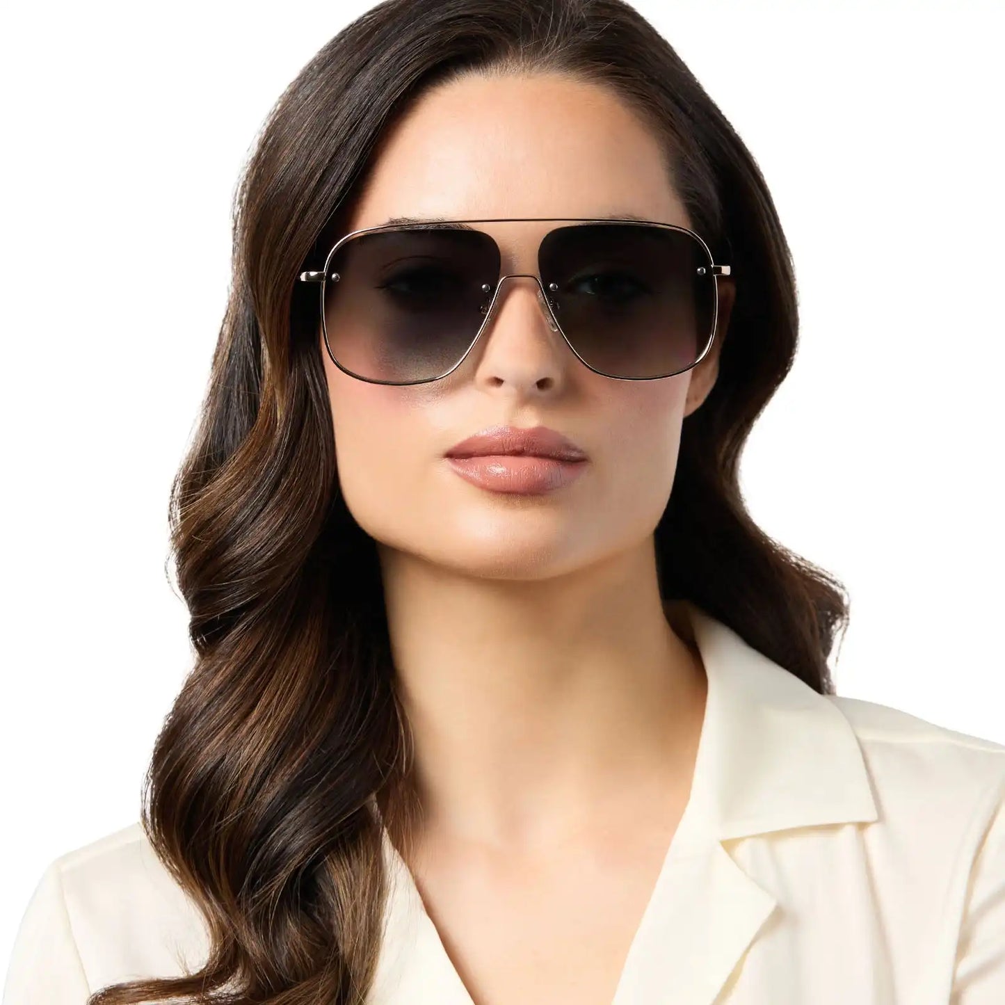 CYNTHIA - GOLD + RICH TORTOISE TEMPLE TIPS + G15 GRADIENT + POLARIZED SUNGLASSES