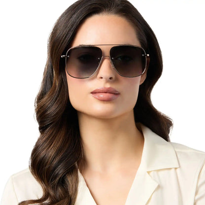 CYNTHIA - GOLD + RICH TORTOISE TEMPLE TIPS + G15 GRADIENT + POLARIZED SUNGLASSES