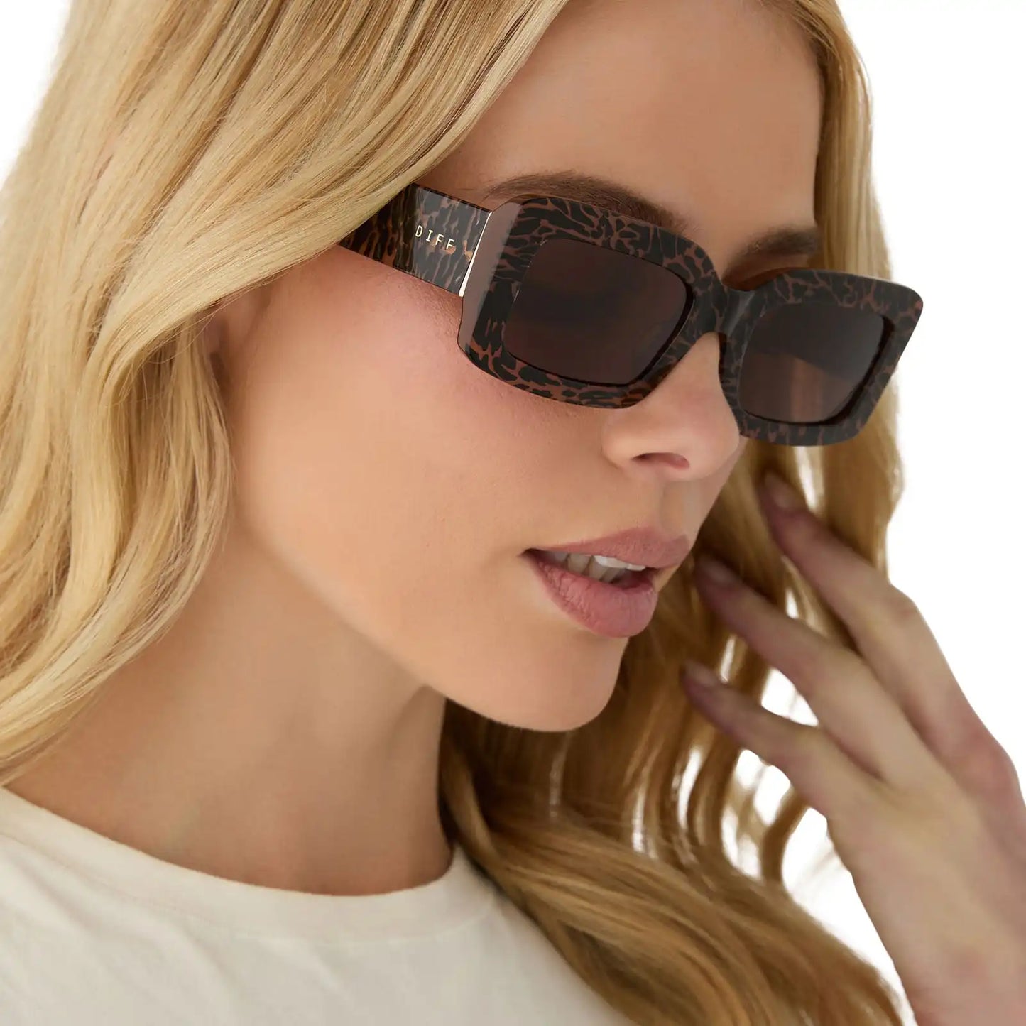 INDY - ANIMAL + BROWN SUNGLASSES