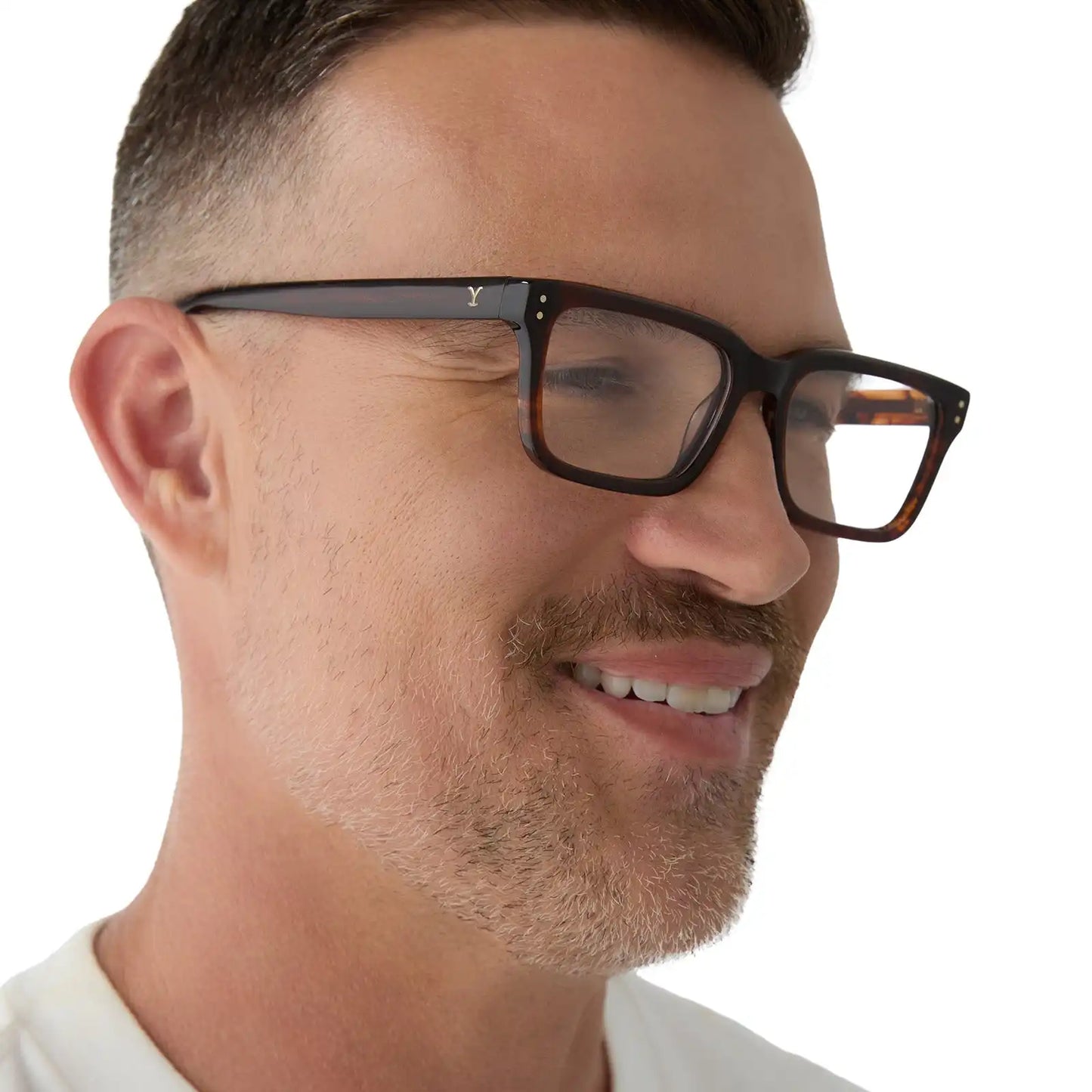 JOHN DUTTON - WARM SEQUOIA TORTOISE + GLASSES