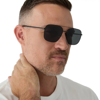 JONAS - BLACK + GREY POLARIZED SUNGLASSES