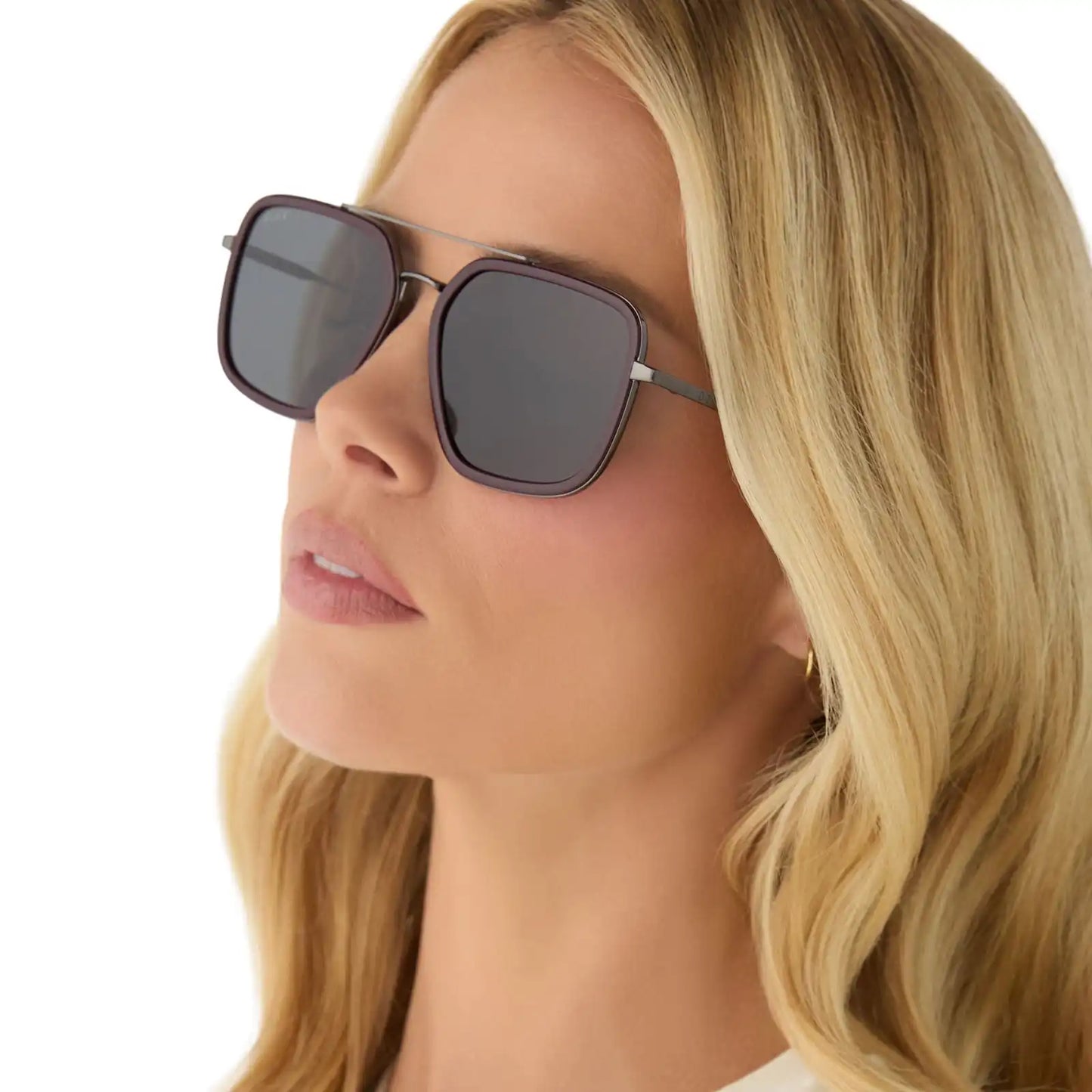 JORDAN - DARK CHERRY LACQUER + GREY GRADIENT + POLARIZED SUNGLASSES
