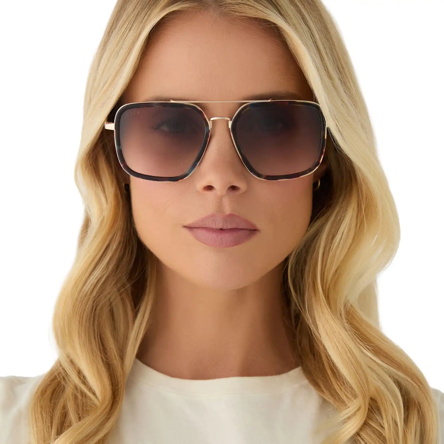 JORDAN - CONFETTI TORTOISE + BROWN GRADIENT SUNGLASSES