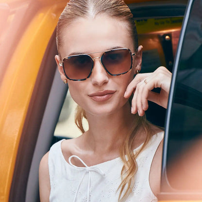 JORDAN - CONFETTI TORTOISE + BROWN GRADIENT SUNGLASSES