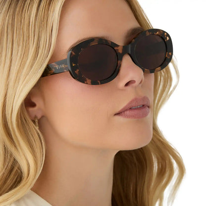 LAINEY - ESPRESSO TORTOISE + BROWN SUNGLASSES