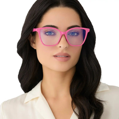 LEAH - BUBBLEGUM PINK + BLUE LIGHT READERS