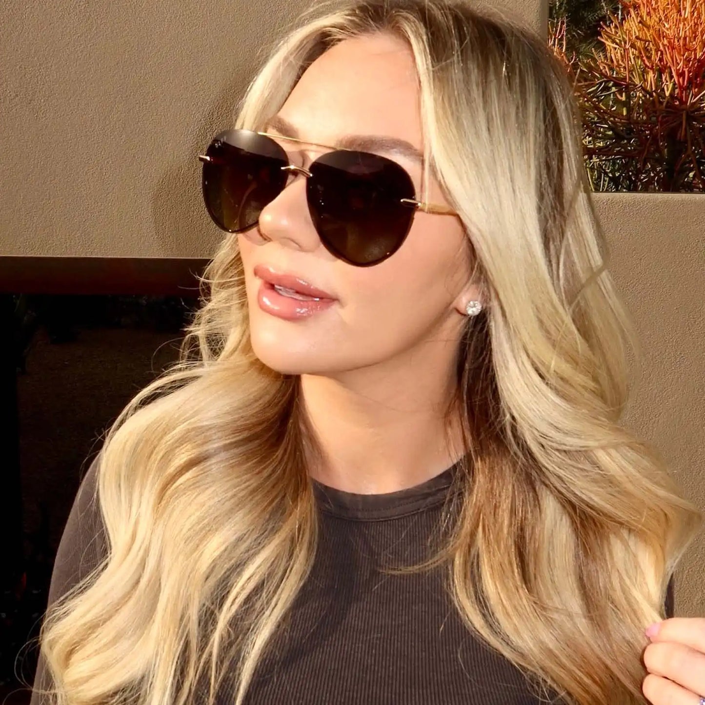 LENOX - GOLD + BLACK + GREY GRADIENT POLARIZED SUNGLASSES