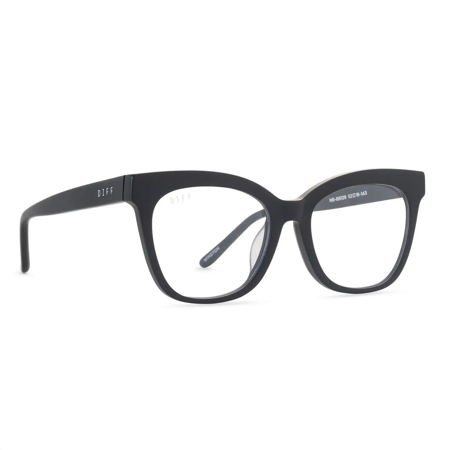 WINSTON - MATTE BLACK + GLASSES