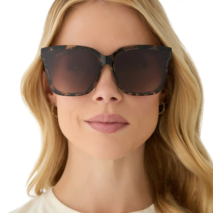 MEREDITH II - ESPRESSO TORTOISE + BROWN GRADIENT SUNGLASSES