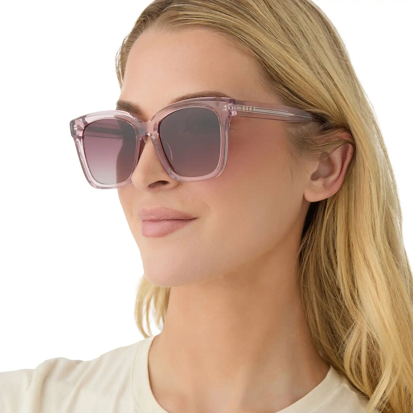 MEREDITH - LIGHT PINK CRYSTAL + GLASSES
