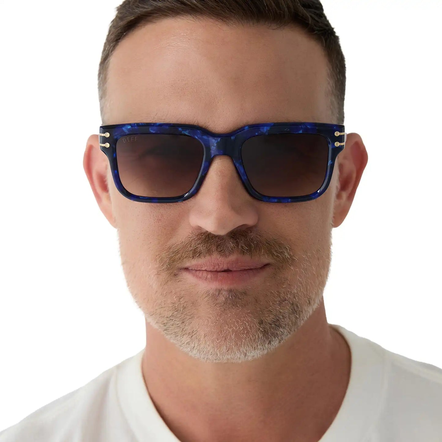 PRINCE FIYERO - MIDNIGHT BLUE TORTOISE + WARM BROWN SUNGLASSES