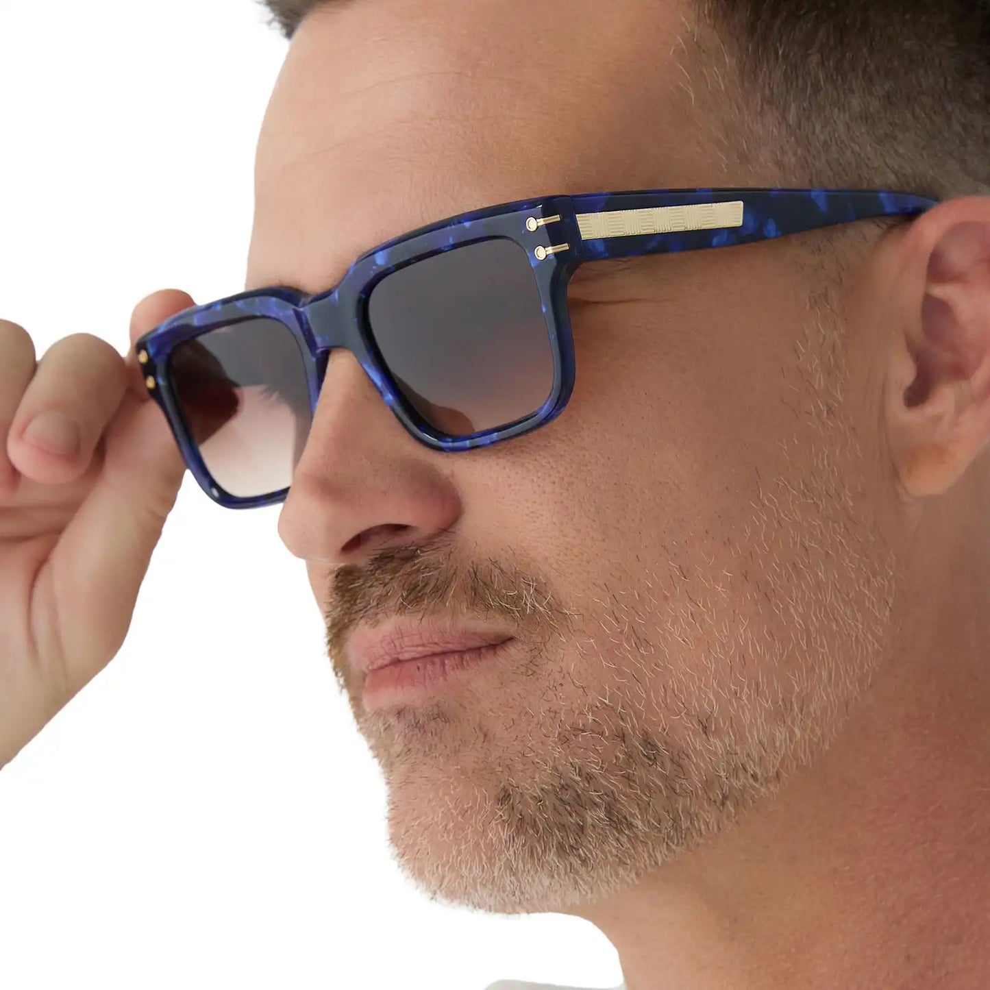 PRINCE FIYERO - MIDNIGHT BLUE TORTOISE + WARM BROWN SUNGLASSES