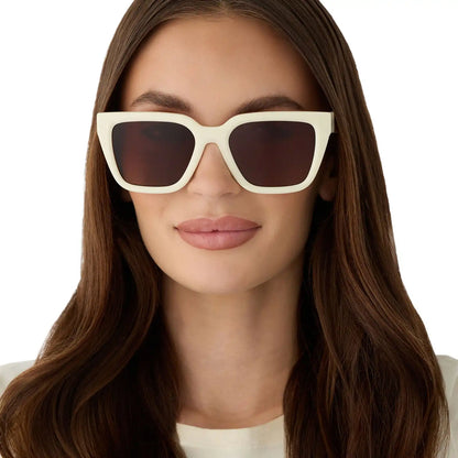 AMARA - COURTSIDE IVORY + GILDED TORTOISE + BROWN GRADIENT + POLARIZED SUNGLASSES