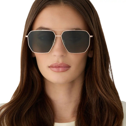 BERKELY - CHAMPAGNE GOLD + ALOE GREEN GRADIENT + POLARIZED SUNGLASSES