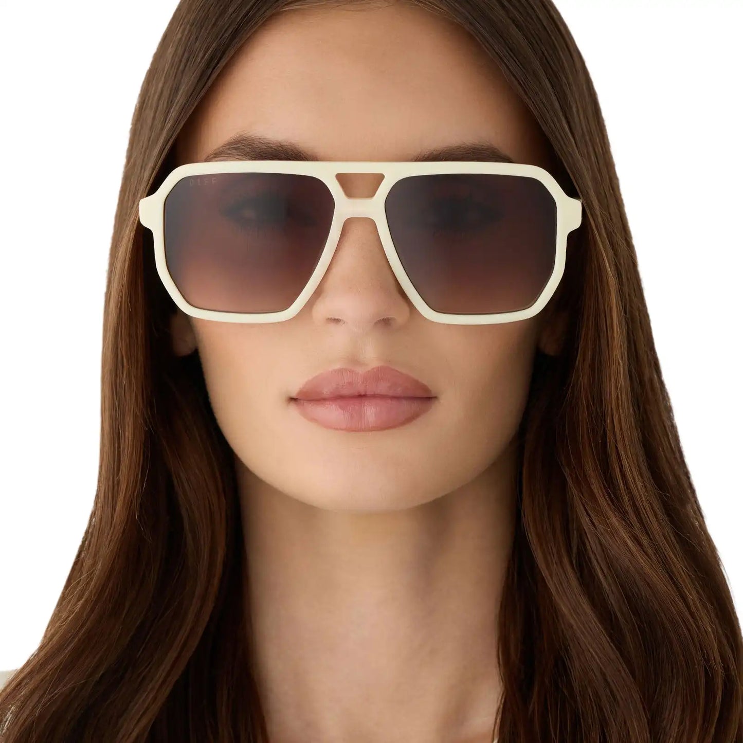 CAMERON - COURTSIDE IVORY + BROWN GRADIENT + POLARIZED SUNGLASSES