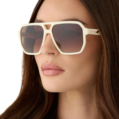 CAMERON - COURTSIDE IVORY + BROWN GRADIENT + POLARIZED SUNGLASSES