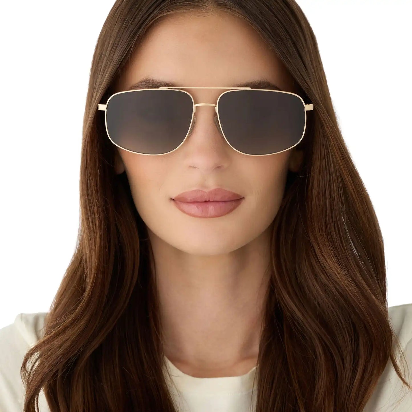 CHARLEY - BRUSHED GOLD + ALOE GREEN GRADIENT SUNGLASSES