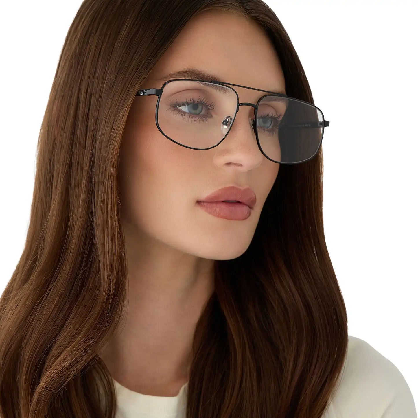 CHARLEY - SHINY BLACK + GLASSES