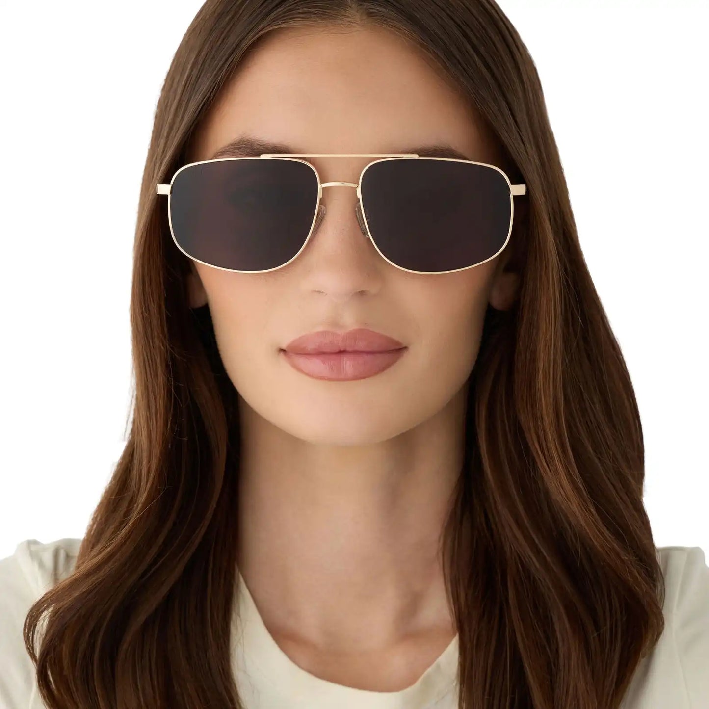 CHARLEY - GOLD + BROWN + POLARIZED SUNGLASSES