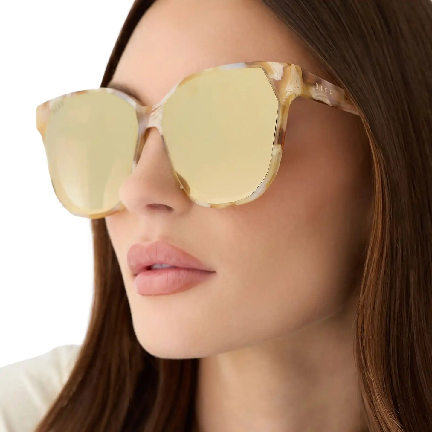 GIA - GILDED TORTOISE + BROWN GRADIENT + LIGHT GOLD FLASH SUNGLASSES