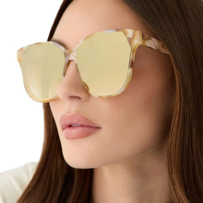 GIA - GILDED TORTOISE + BROWN GRADIENT + LIGHT GOLD FLASH SUNGLASSES