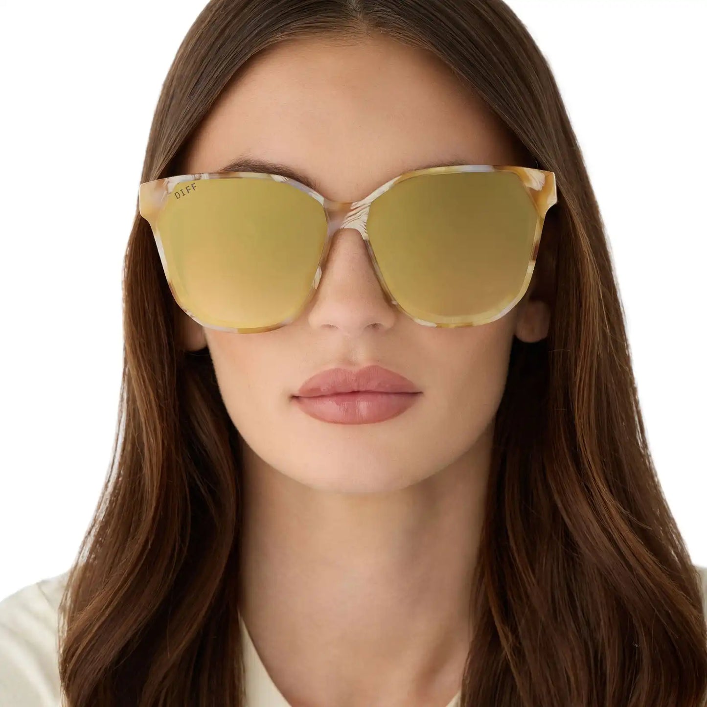 GIA - GILDED TORTOISE + BROWN GRADIENT + LIGHT GOLD FLASH SUNGLASSES