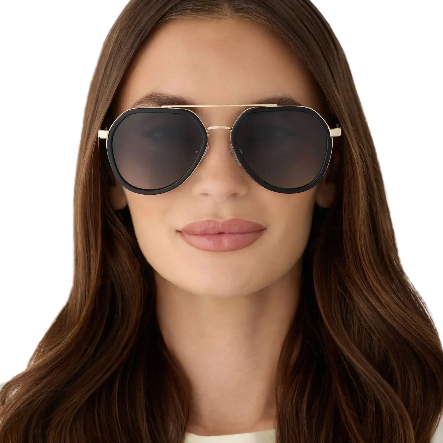 DRMTLGY - JOEY + BLACK + GOLD METAL + GREY GRADIENT + POLARIZED SUNGLASSES