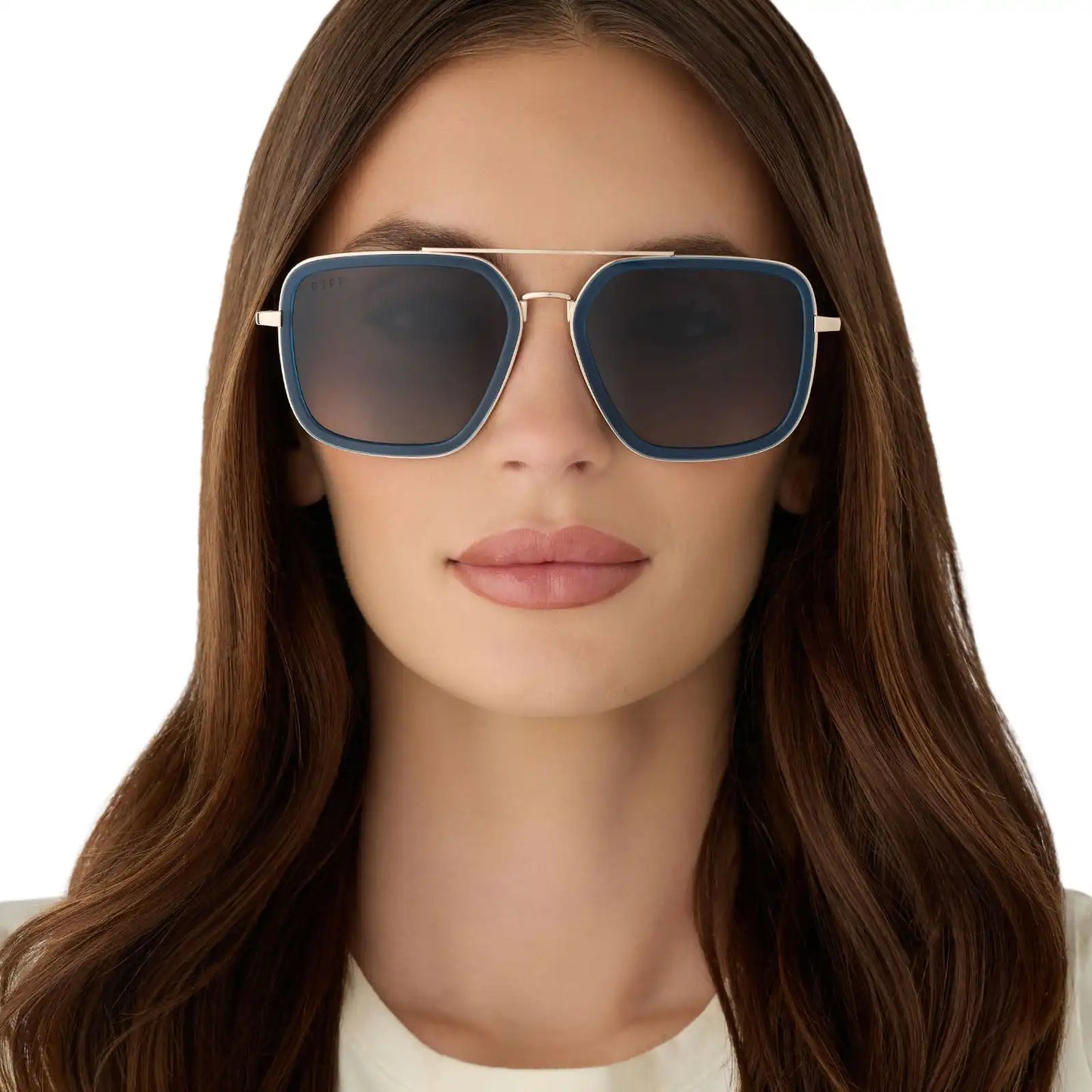 JORDAN - CLUBHOUSE BLUE + GOLD + GREY GRADIENT + POLARIZED SUNGLASSES