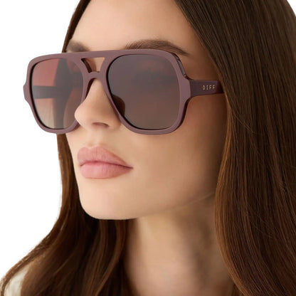 LAYTON - RUGBY RED + BROWN GRADIENT + POLARIZED SUNGLASSES