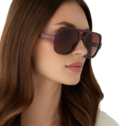LAYTON - RUGBY RED + BROWN GRADIENT + POLARIZED SUNGLASSES