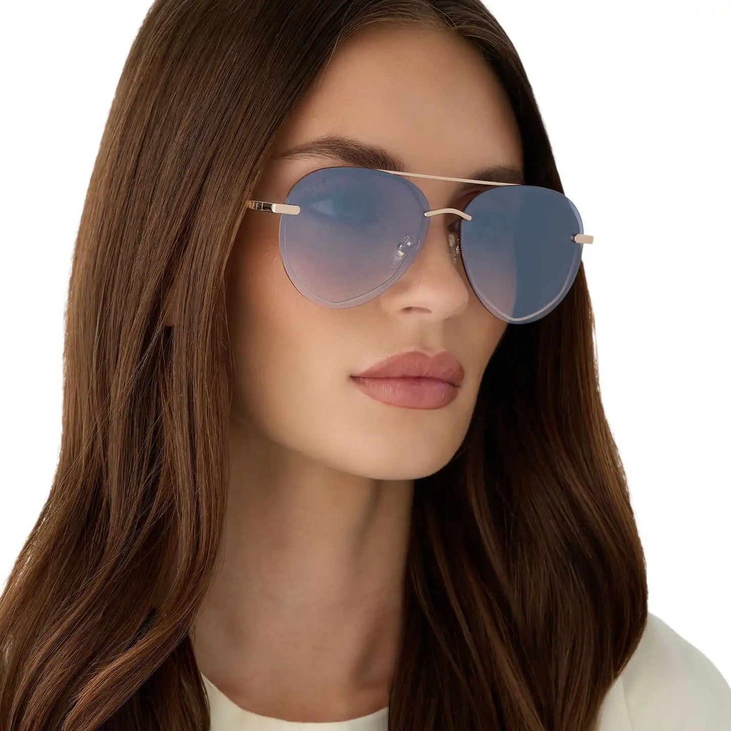 LENOX XS - CHAMPAGNE GOLD + SLATE GRADIENT FLASH SUNGLASSES