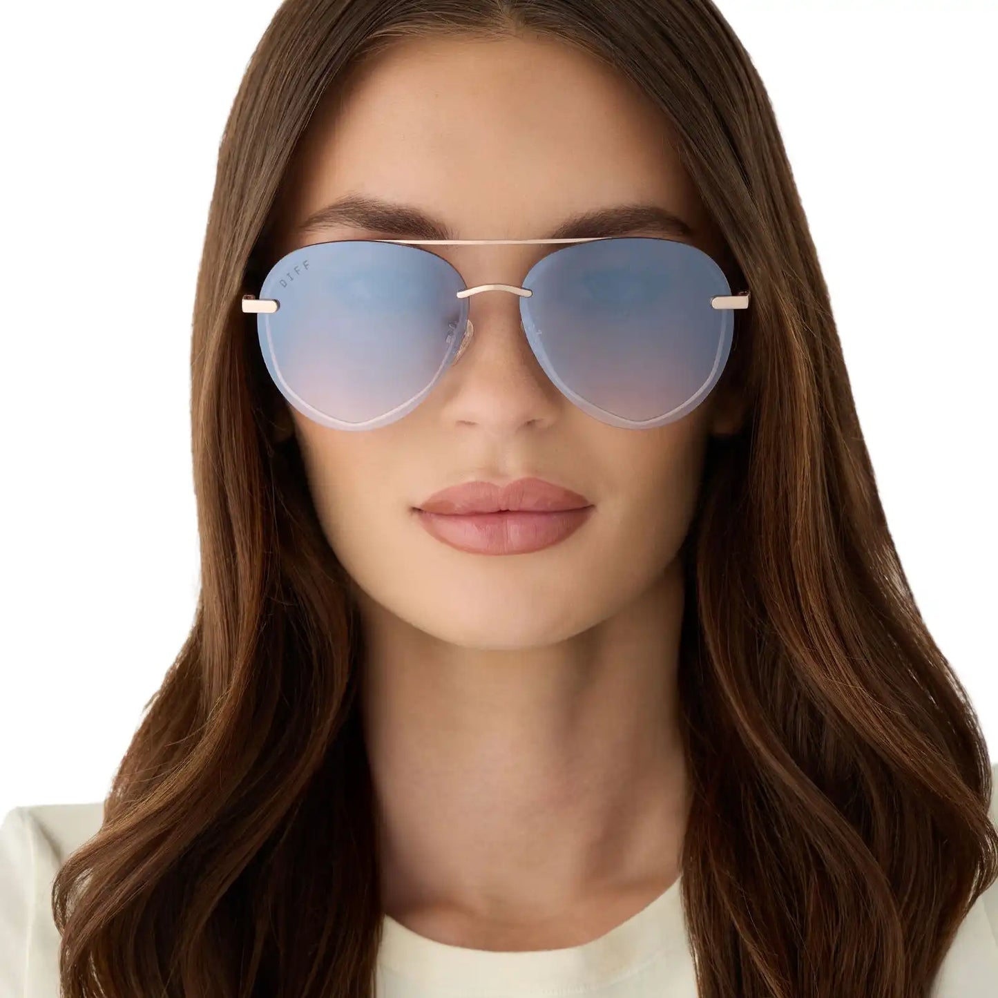 LENOX XS - CHAMPAGNE GOLD + SLATE GRADIENT FLASH SUNGLASSES