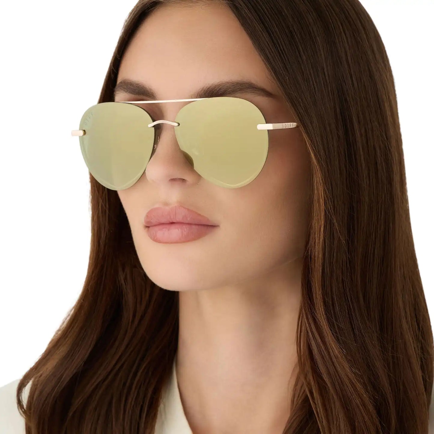 LENOX XS - GOLD + ALOE GREEN GRADIENT + LIGHT GOLD FLASH + POLARIZED SUNGLASSES