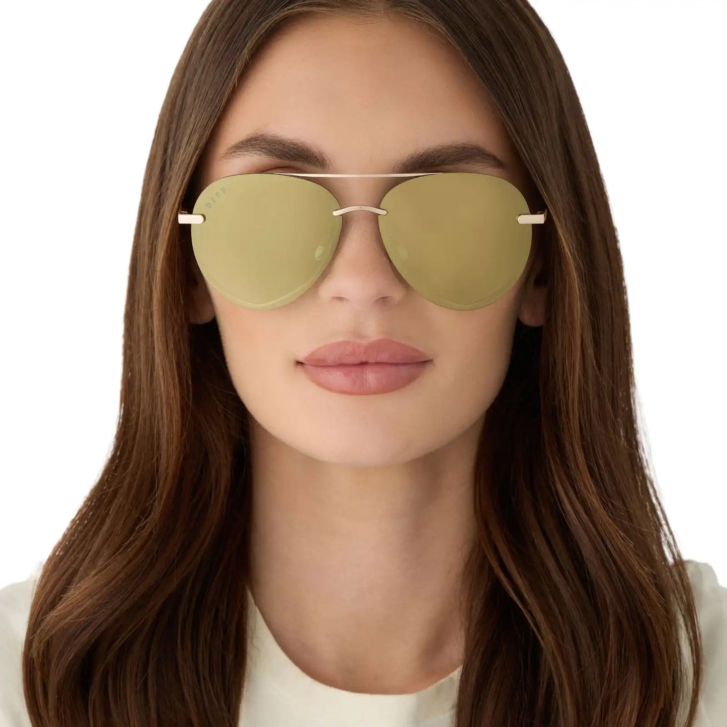 LENOX XS - GOLD + ALOE GREEN GRADIENT + LIGHT GOLD FLASH + POLARIZED SUNGLASSES