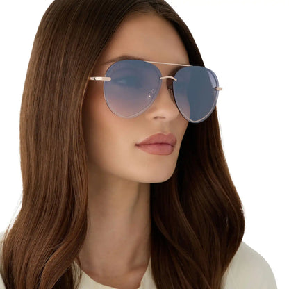 LENOX - CHAMPAGNE GOLD + SLATE GRADIENT FLASH SUNGLASSES