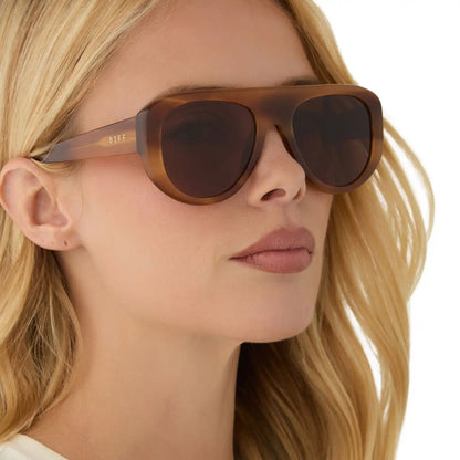 MORGAN - TAWNY TORTOISE + BROWN SUNGLASSES