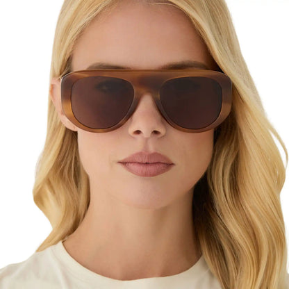MORGAN - TAWNY TORTOISE + BROWN SUNGLASSES