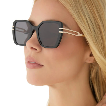 DASHA - BLACK + GREY SUNGLASSES