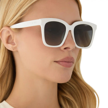 MEREDITH - WHITE CLOUD + GREY GRADIENT + POLARIZED SUNGLASSES