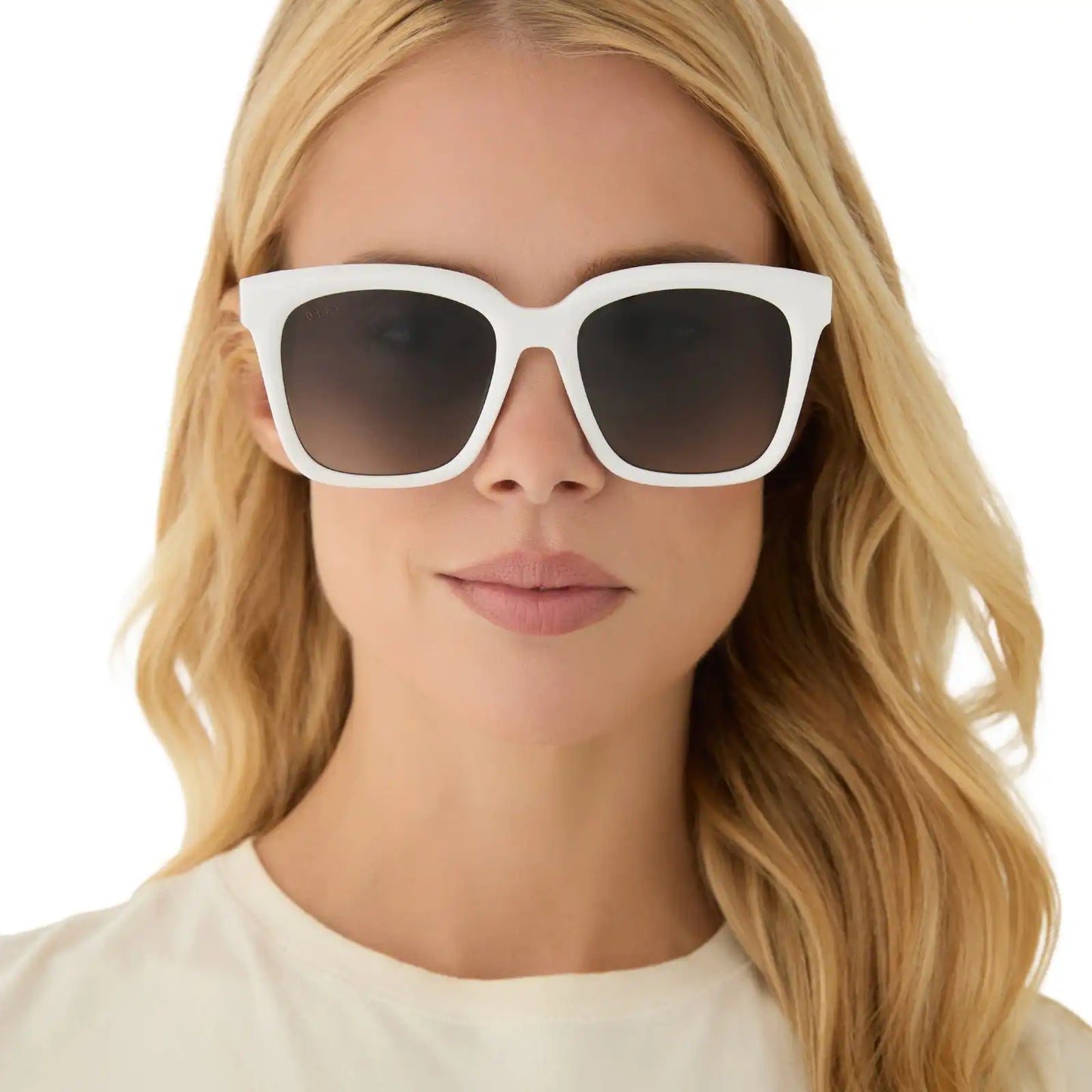 MEREDITH - WHITE CLOUD + GREY GRADIENT + POLARIZED SUNGLASSES